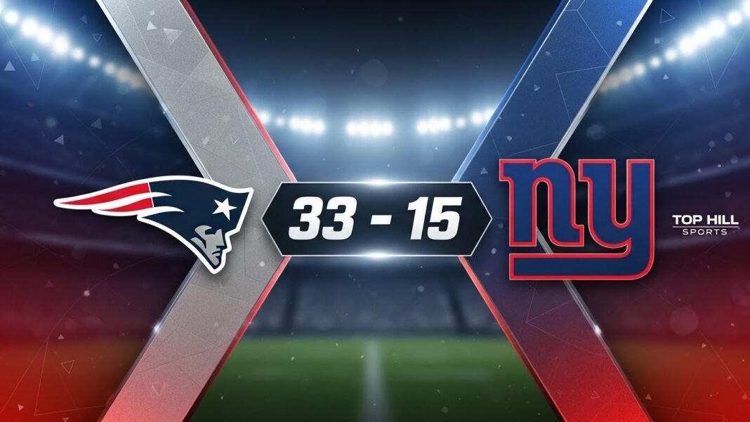 New England Patriots vs New York Giants Match Player Stats