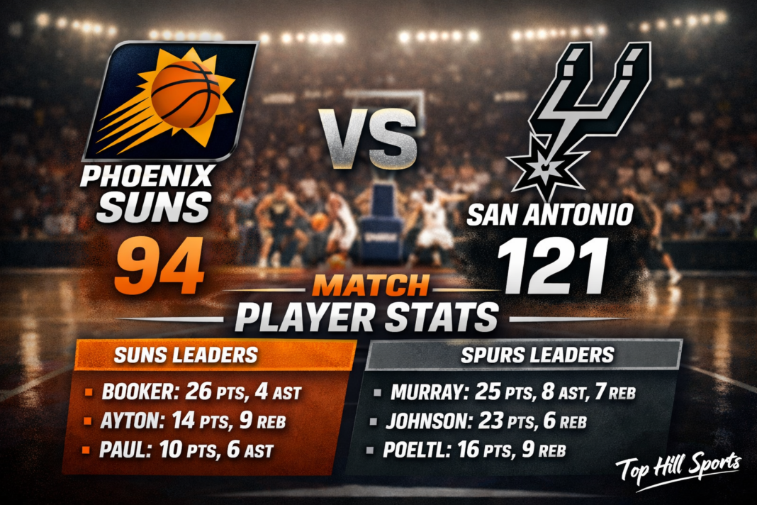 Phoenix Suns vs San Antonio Spurs Match Player Stats (Feb 19, 2026)
