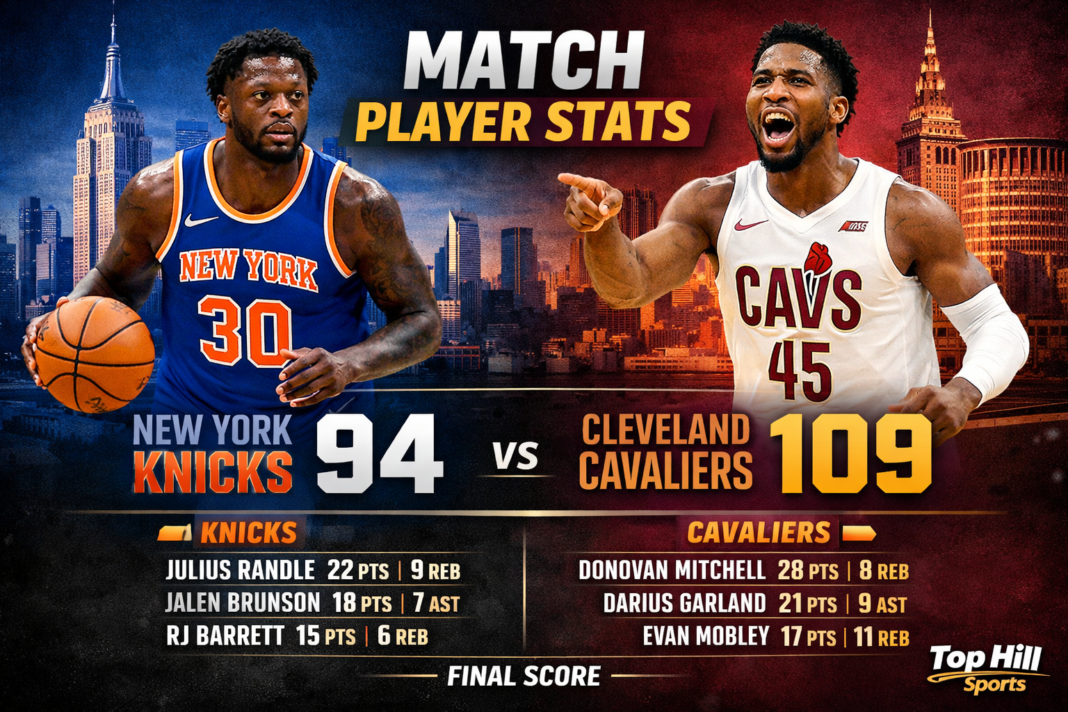 New York Knicks vs Cleveland Cavaliers Match Player Stats (Feb 24, 2026)