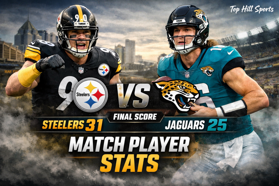 Pittsburgh Steelers vs Jacksonville Jaguars Match Player Stats