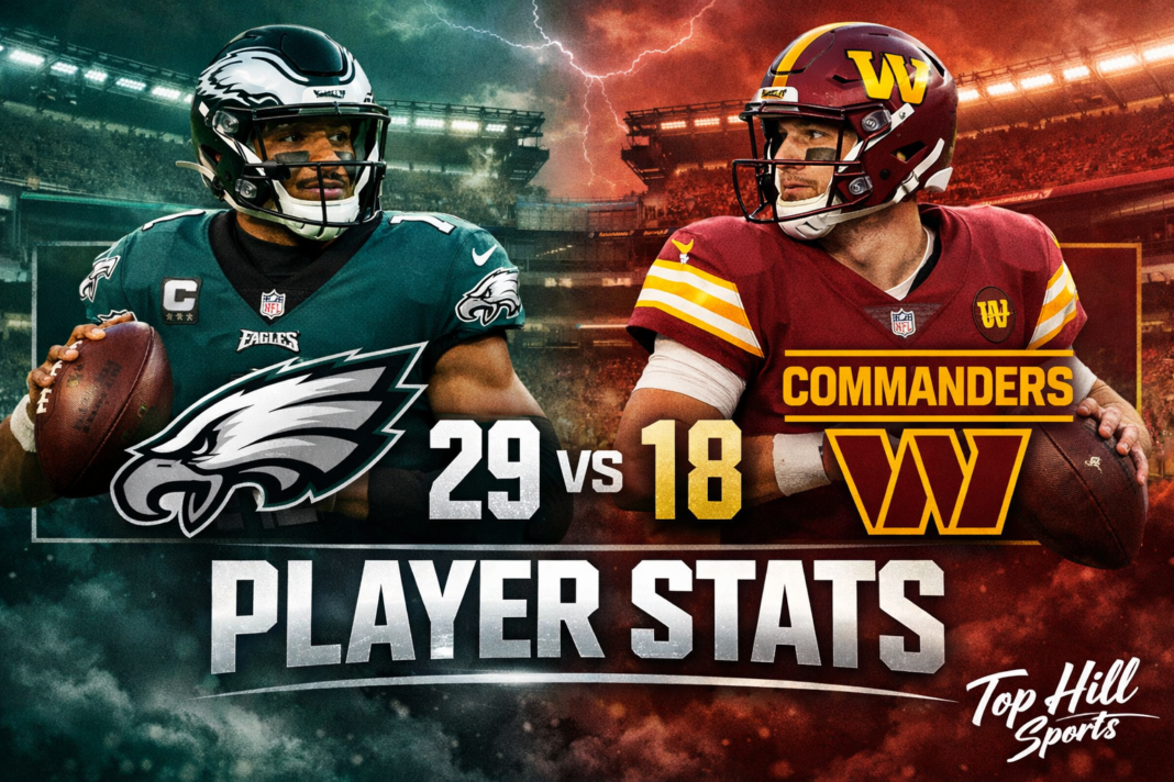 Philadelphia Eagles vs Washington Commanders Match Player Stats (Dec 20, 2025)
