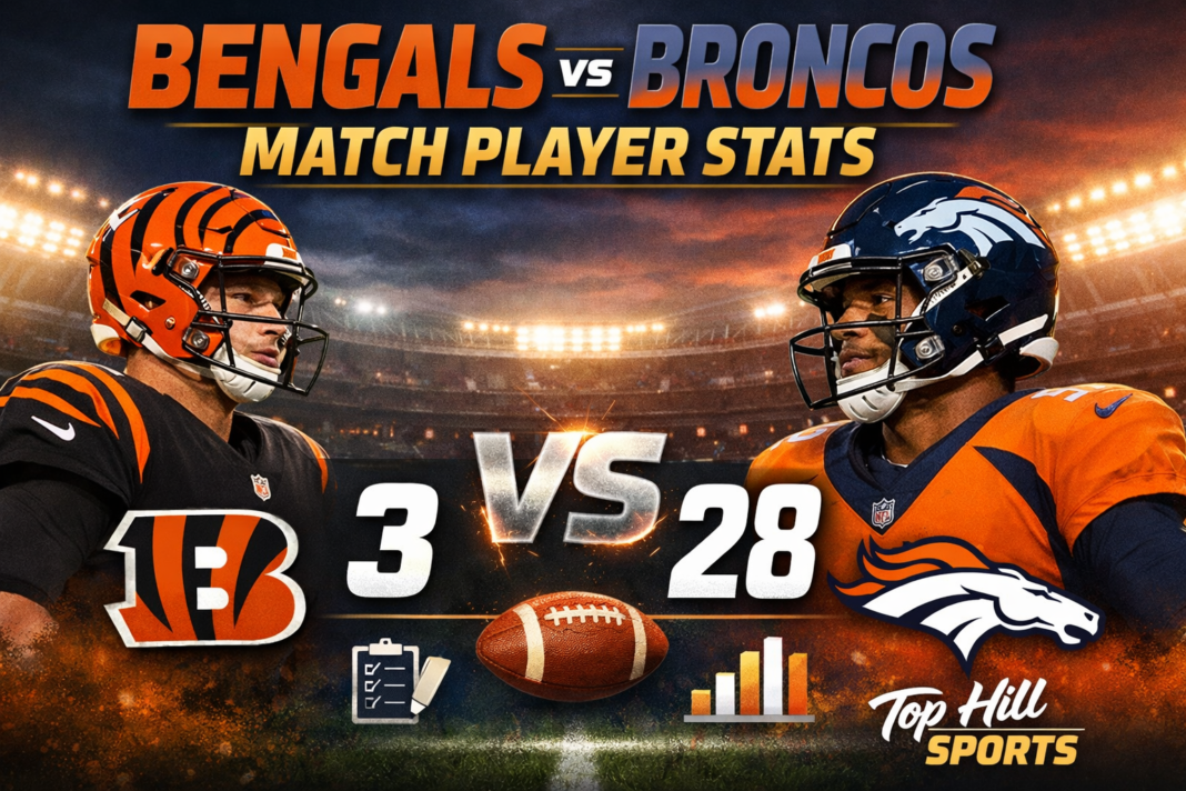 Bengals vs Denver Broncos Match Player Stats
